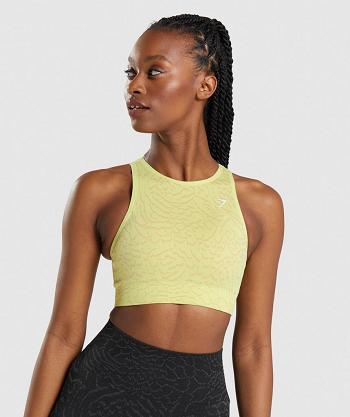 Staniki Sportowe Damskie Gymshark Adapt Animal Seamless Żółte | PL 2967QMA